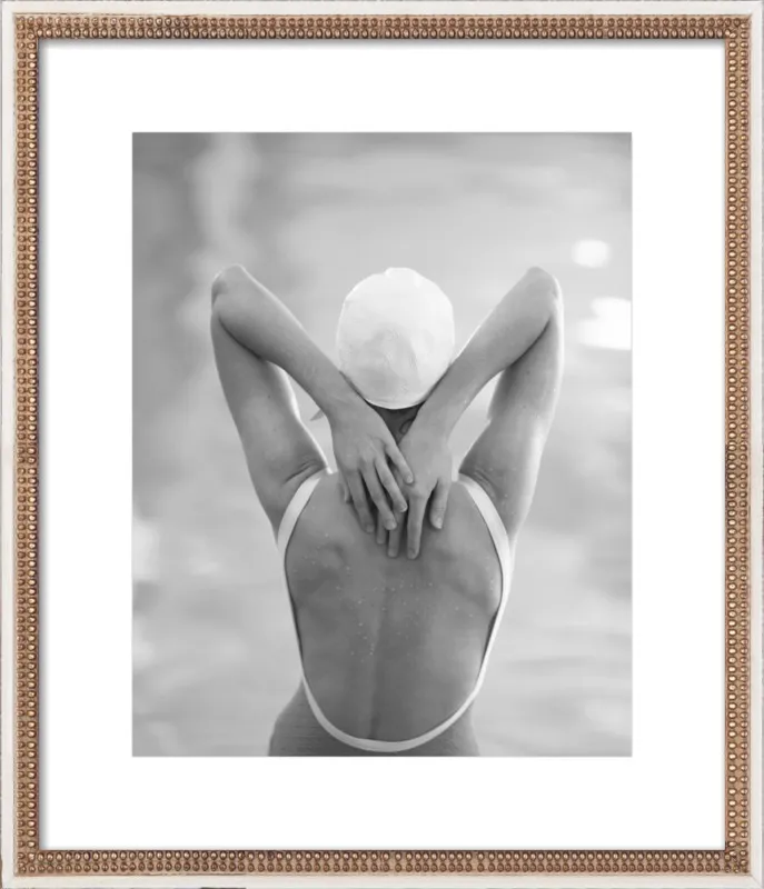 The Swimmer with a white  cap by Lucy Snowe for Artfully Walls