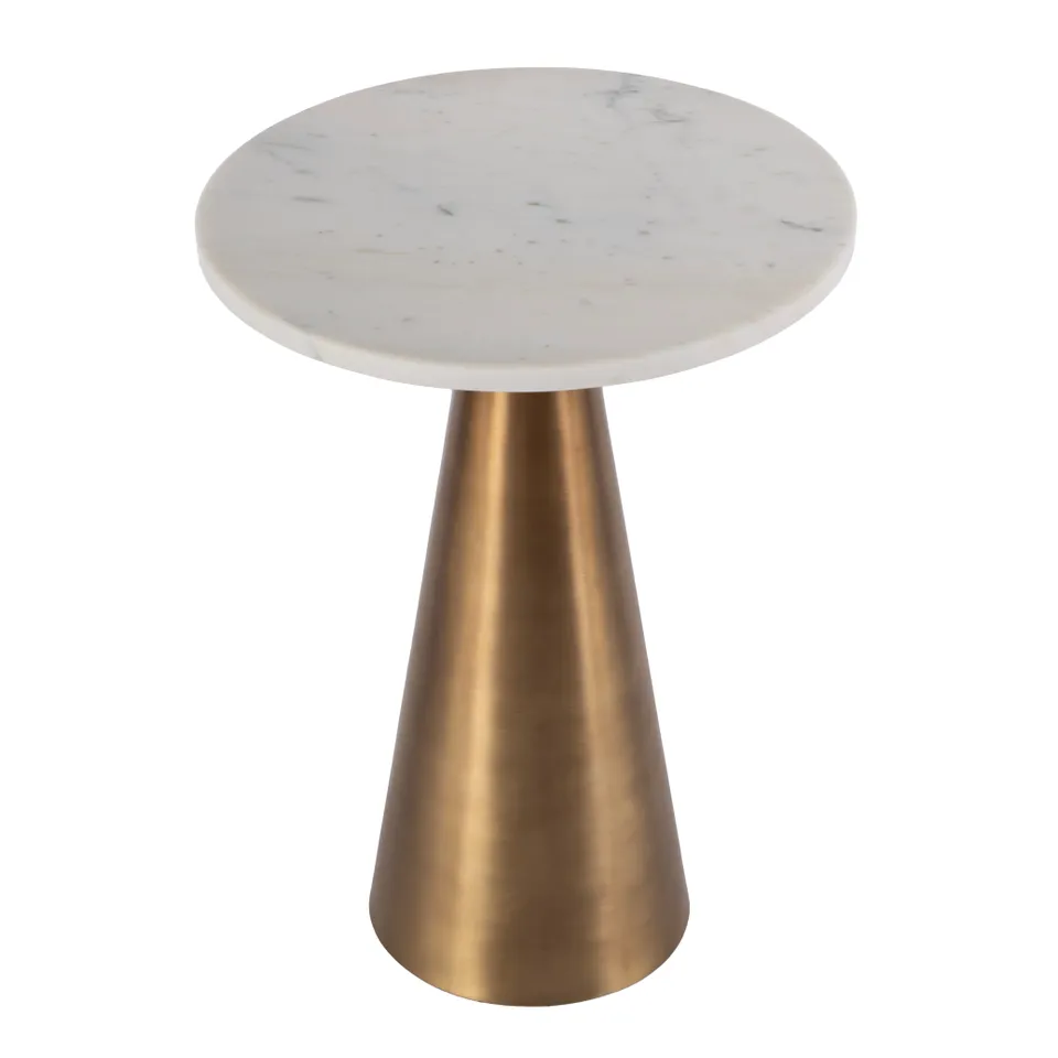 Hallie Antique Gold Side Table