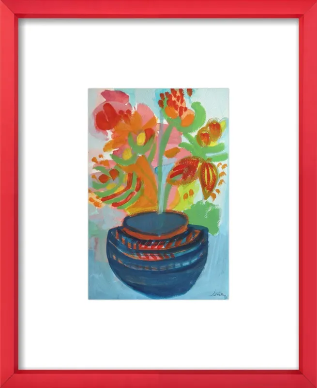 Red Flowers by Iria Fernandez Alvarez for Artfully Walls