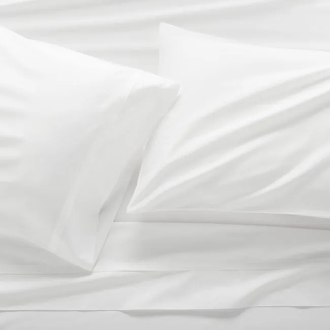 Favorite Organic Cotton Sateen White California King Bed Sheet Set
