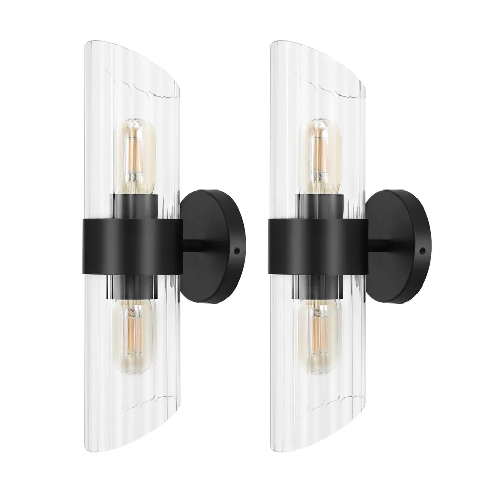 Eytan 2Lt 6.25" Wall Sconce, Set Of 2 - Black