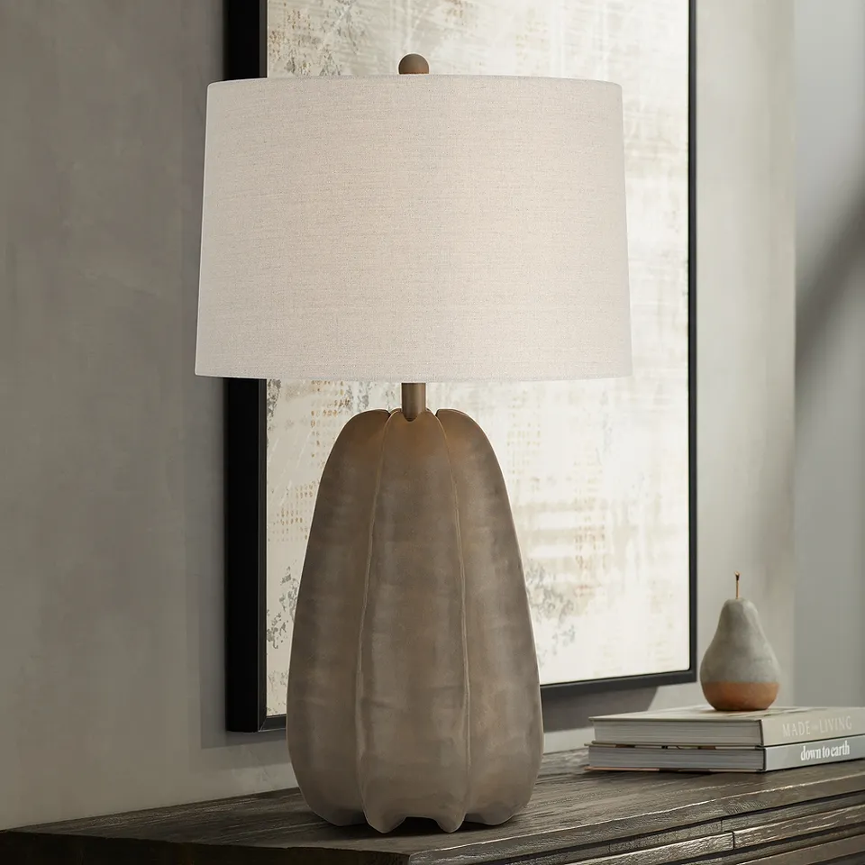 Possini Euro Calabasa 30" High Chocolate Brown Modern Table Lamp