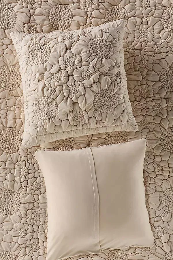 Dahlia Cotton Jersey Floral Euro Sham