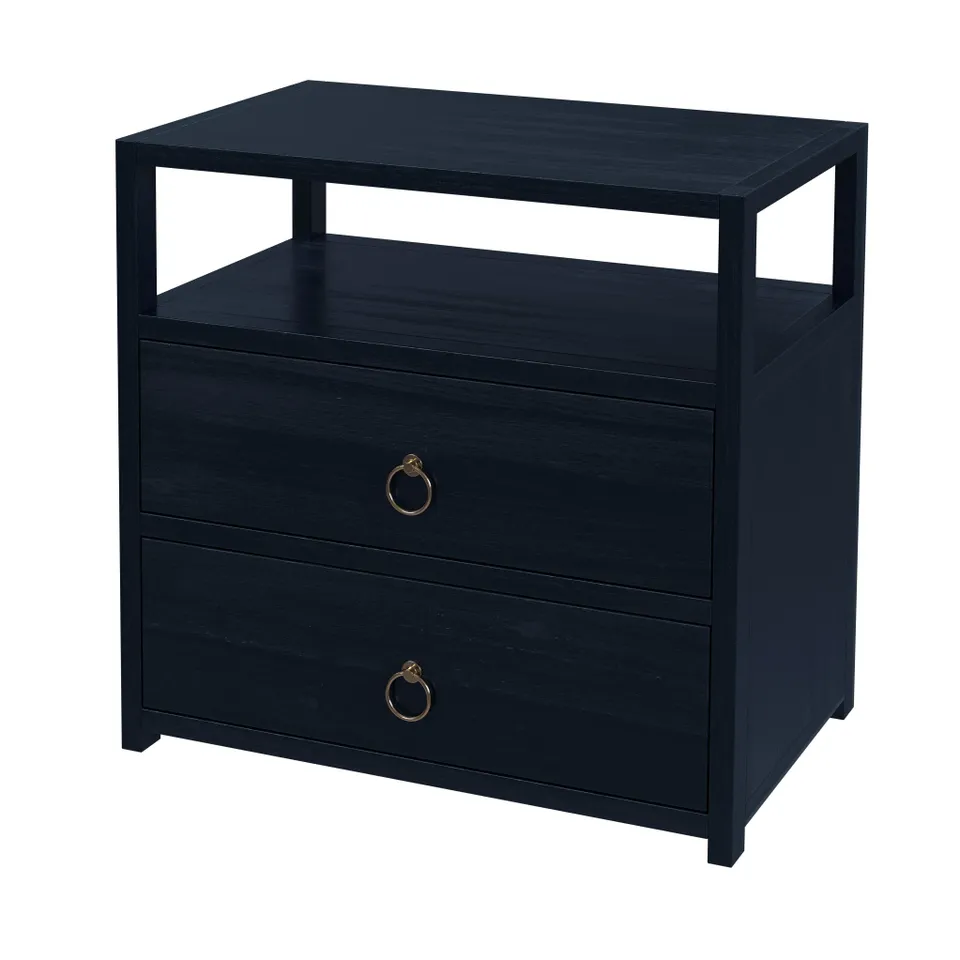 Lark Navy Blue Nightstand