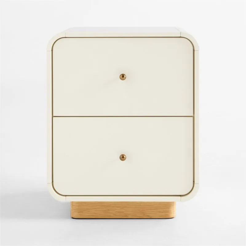 Volley 16" Ivory Lacquer Kids Nightstand by Venus Williams