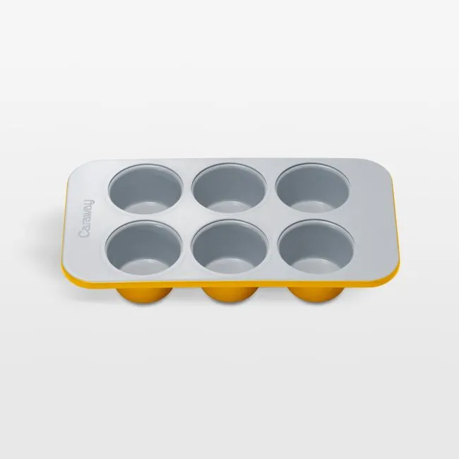 Caraway ® Marigold Ceramic Nonstick 6-Cup Muffin Pan
