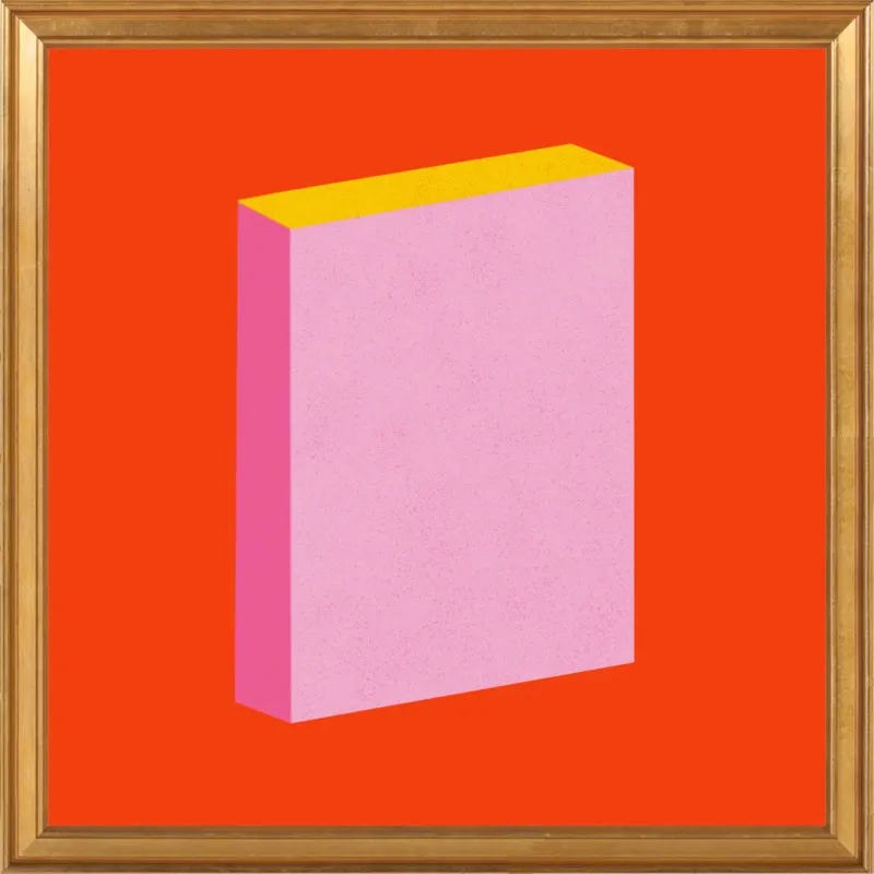 Color Books 3, Scarlet, Pink & Gold by Jessica Poundstone for Artfully Walls