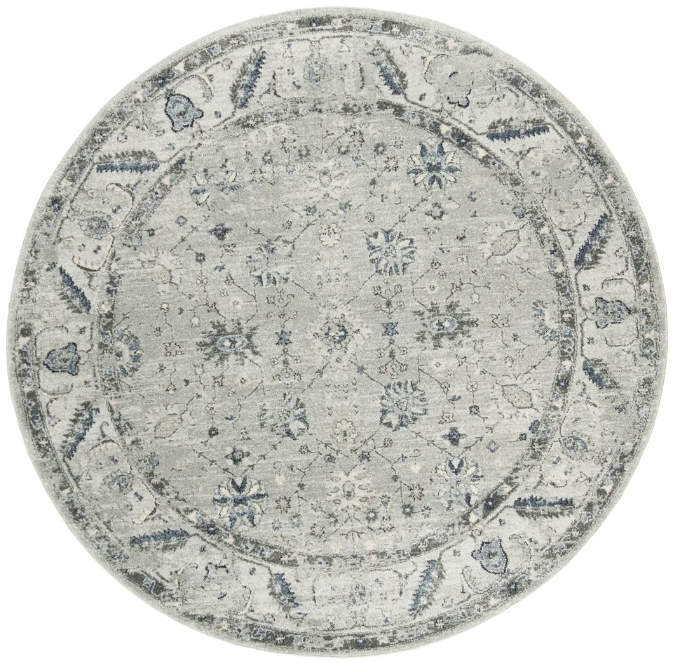 Arlo Home Woven Area Rug, CHL413F, Grey/Dark Grey,  6' 7" X 6' 7" Round