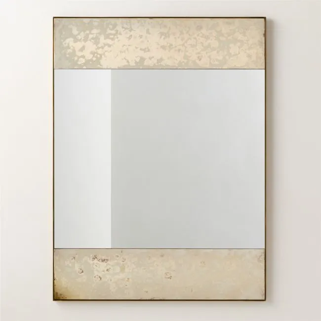 Zuma Antique Glass Rectangular Wall Mirror 36"x48"