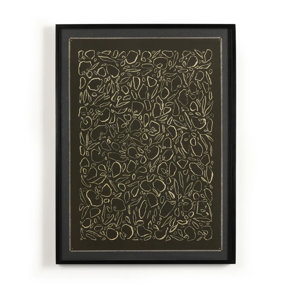 Cream On Black Glimmer by Laurel-Dawn Latshaw - Black 2.5 Maple