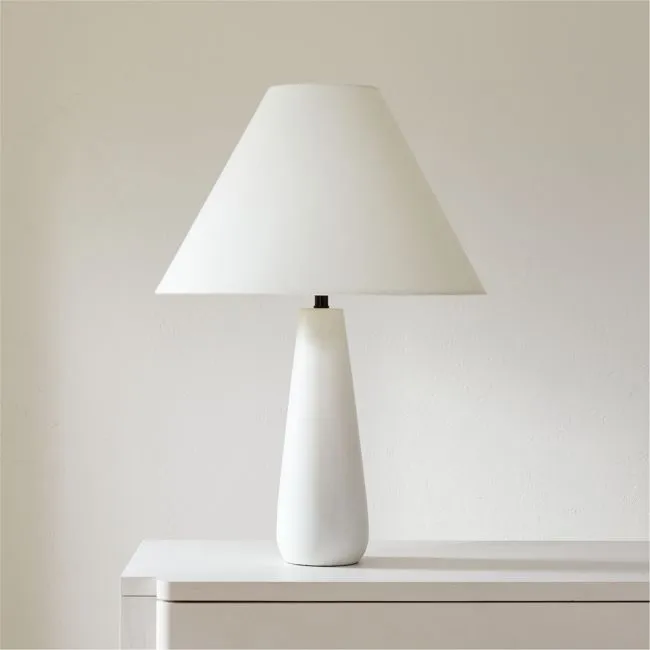 Polar White Cement Table Lamp