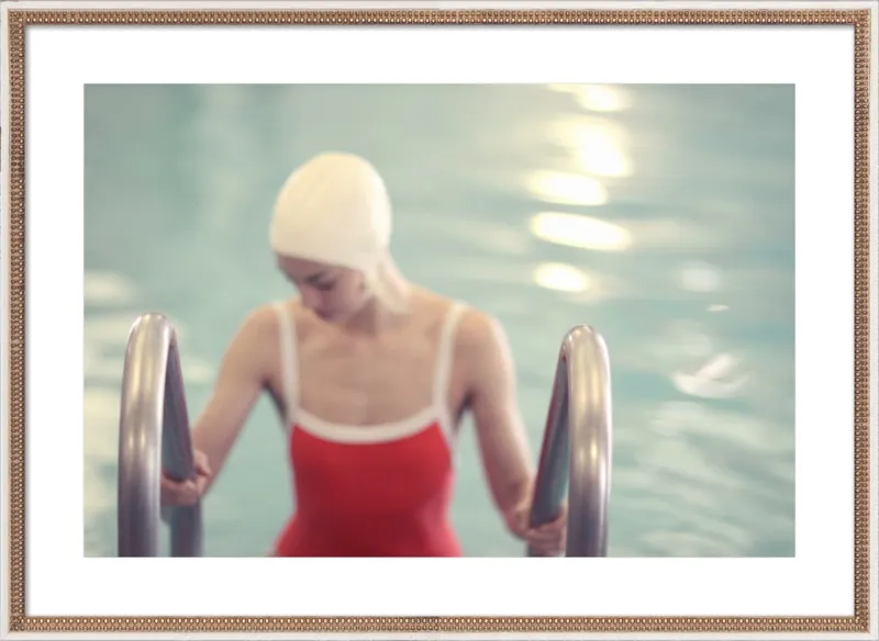 Swimmer in a Red Suit by Lucy Snowe for Artfully Walls