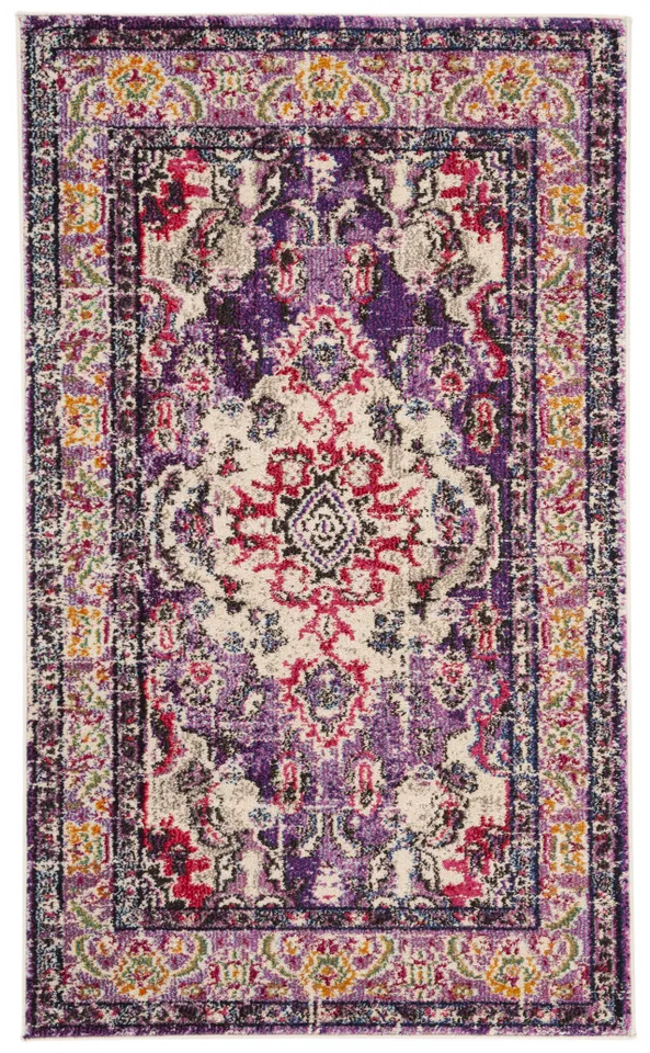 Arlo Home Woven Area Rug, MNC243P, Violet/Fuchsia,  3' X 5'