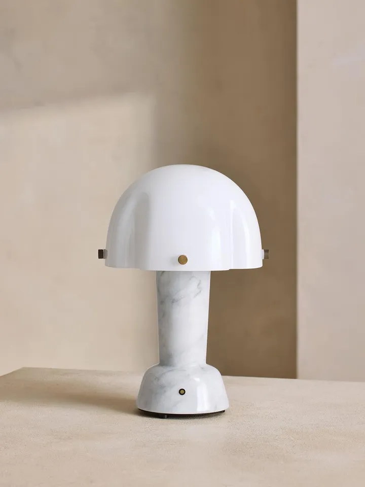 Rio Portable Lamp, Carrara Marble