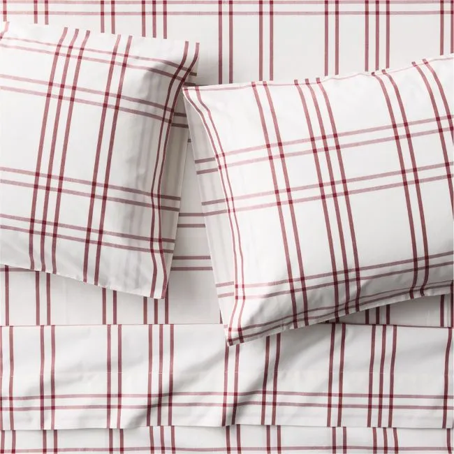 Stax Luminous Red 100% Organic Cotton Kids Full Sheet Set