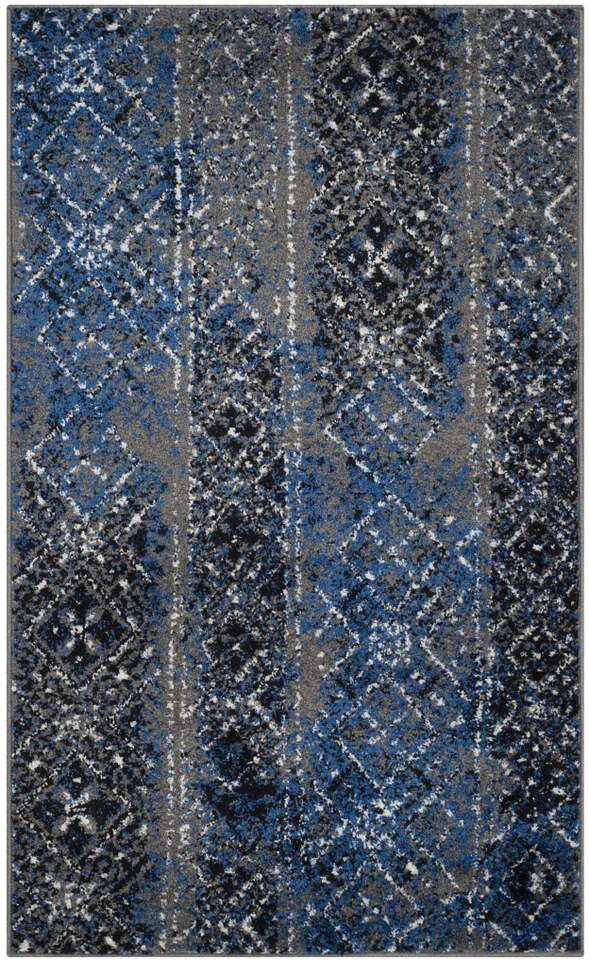 Arlo Home Woven Area Rug, ADR111G, Silver/Multi,  4' X 6'