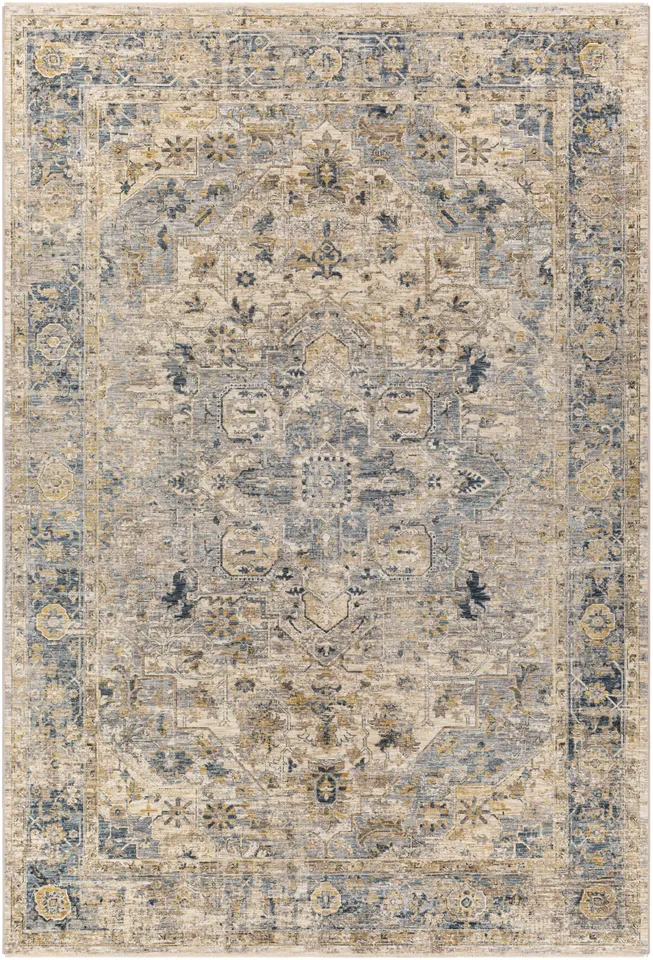 Aspendos Beige Indoor 2'7" x 3'11" Machine Woven Rug