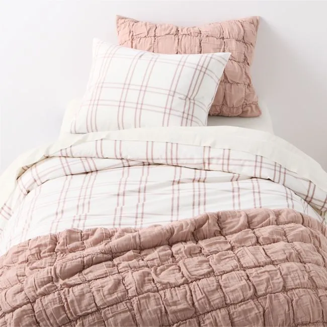 Stax Violet Rose Yarn Dyed Kids Full/Queen Duvet Cover