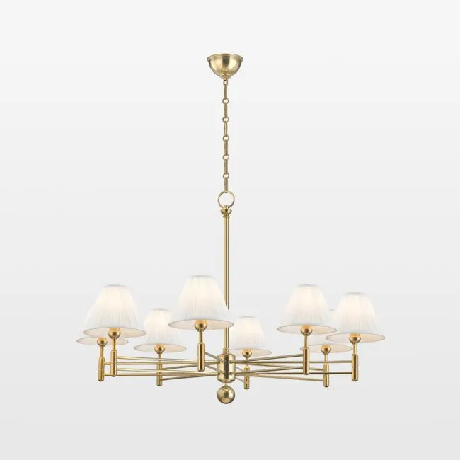 Leeds Brass Chandelier Light