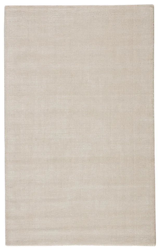 Kelle Handmade Solid White/ Beige Area Rug (8'X10')