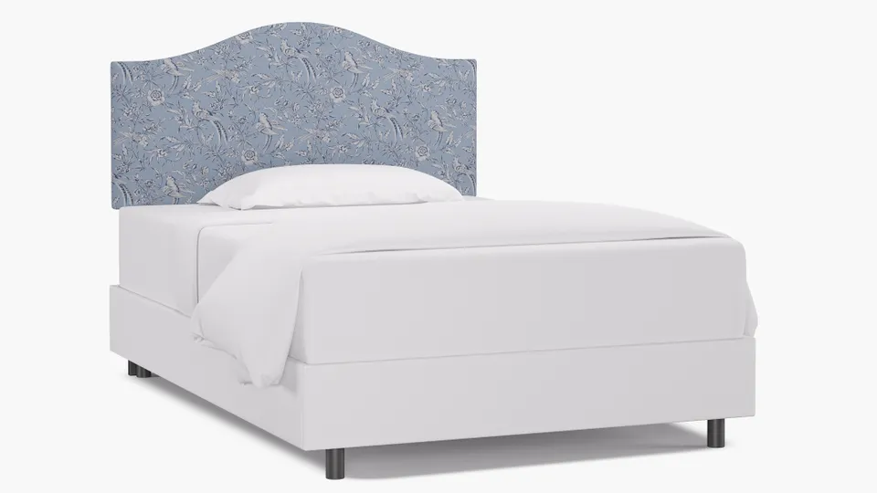 Camelback Headboard, Blue Aviary, Full