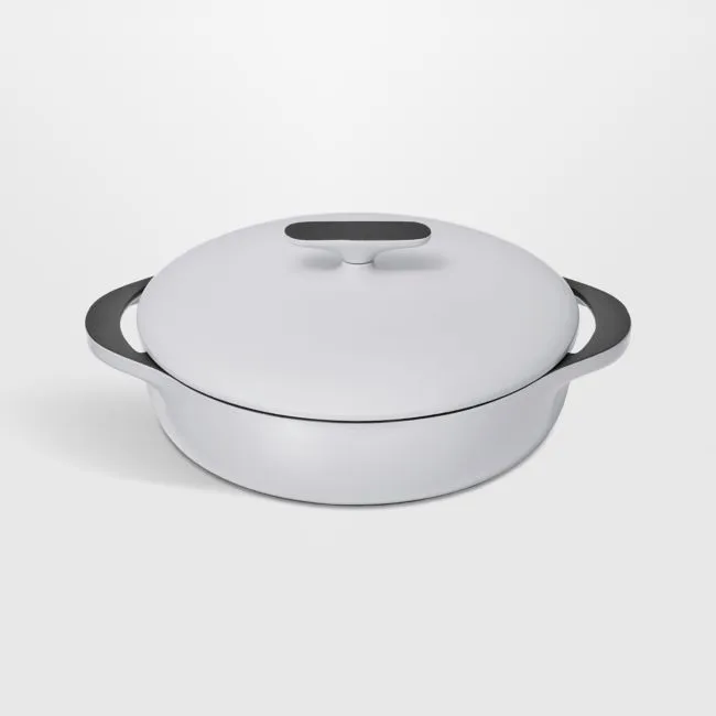 Caraway ® Grey 3.5-Qt. Enameled Cast Iron Braiser with Domed Lid