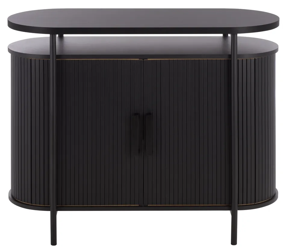 Etka Tambour Compact Sideboard - Black