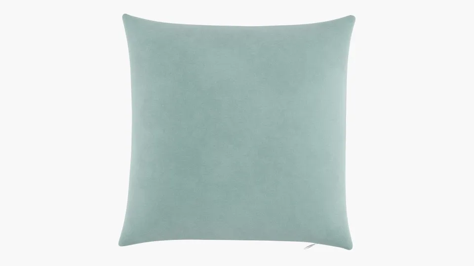 Throw Pillow 18", Aqua Classic Velvet, 18" x 18"