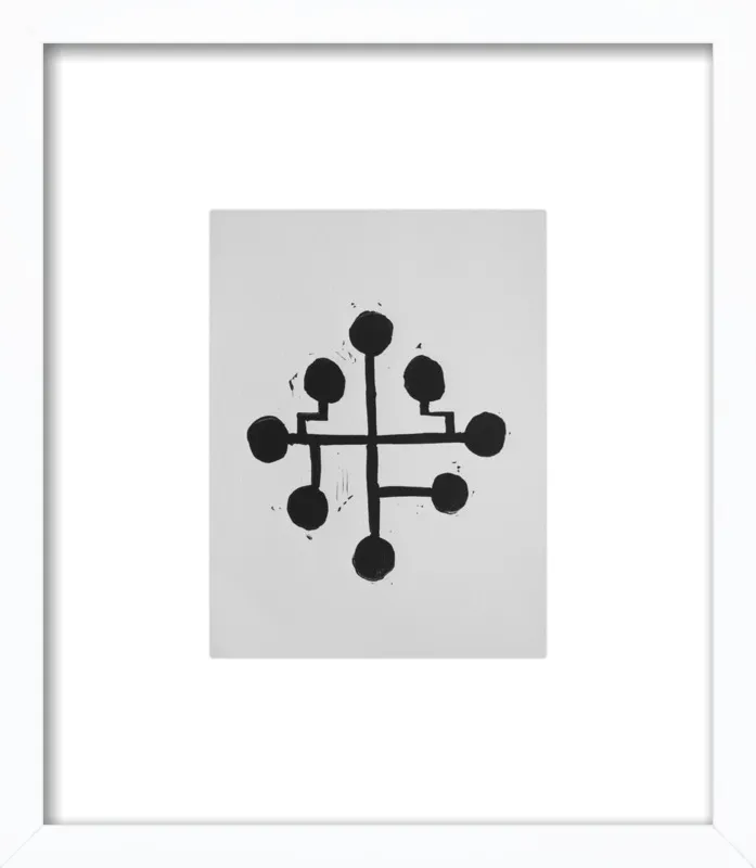 Geometric Midcentury Atomic Print by Stacy Rajab for Artfully Walls