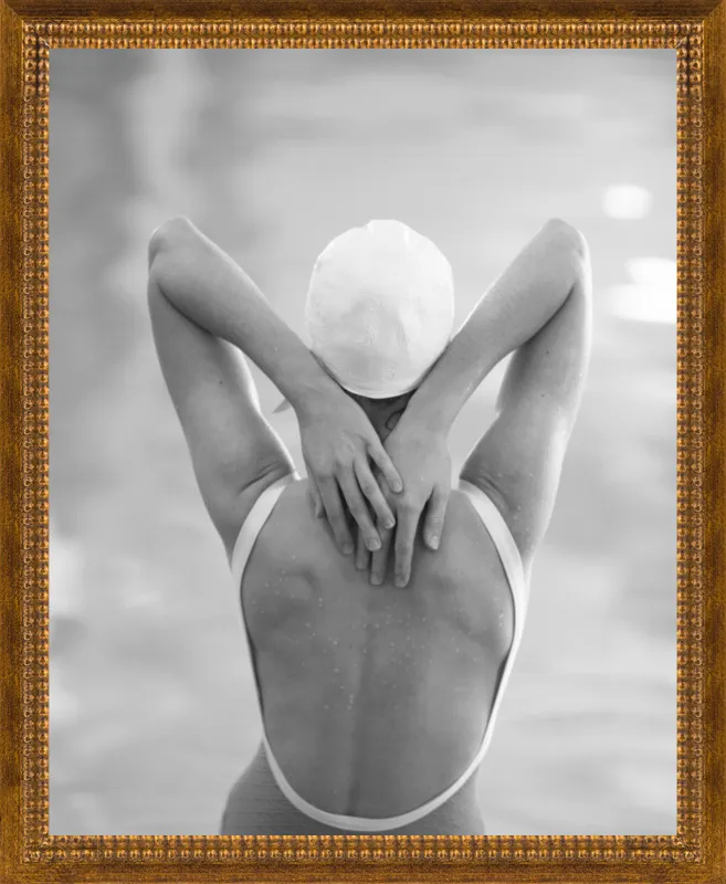 The Swimmer with a white  cap by Lucy Snowe for Artfully Walls