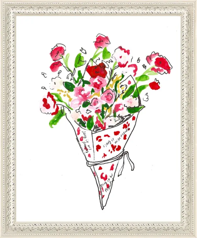 Bodega Flowers in Pink and Red by Larsen McDowell for Artfully Walls