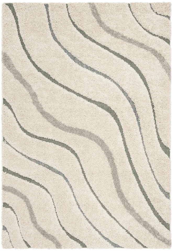Arlo Home Woven Area Rug, SG472-1160, Cream/Light Blue,  4' X 6'