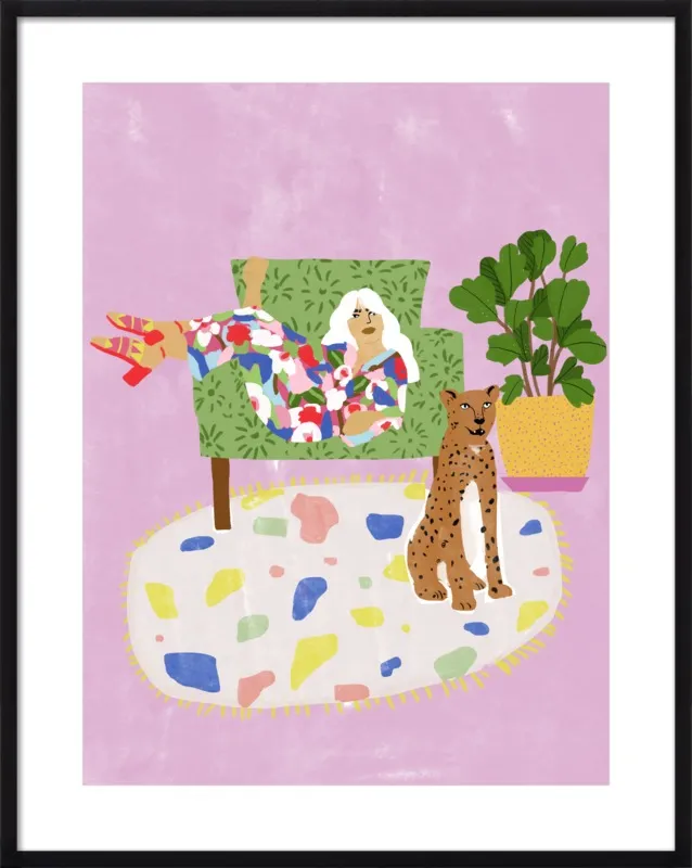 Lady and her tiger by Alja Horvat for Artfully Walls