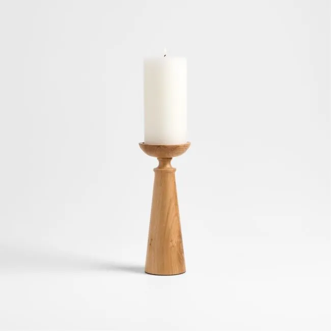 Izumo Large Oak Pillar Holder 9"