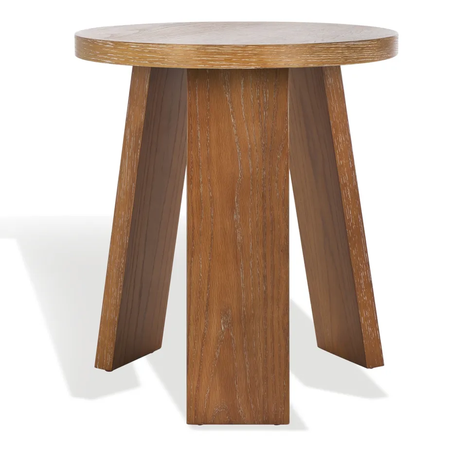 Julianna Wood Accent Table - Rustic Oak/-