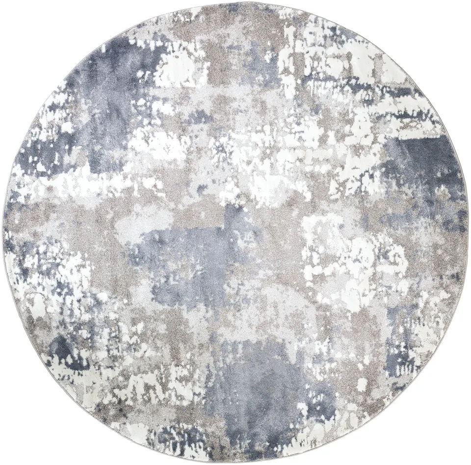 Venice Gray Indoor 7'10" x 7'10" Machine Woven Rug