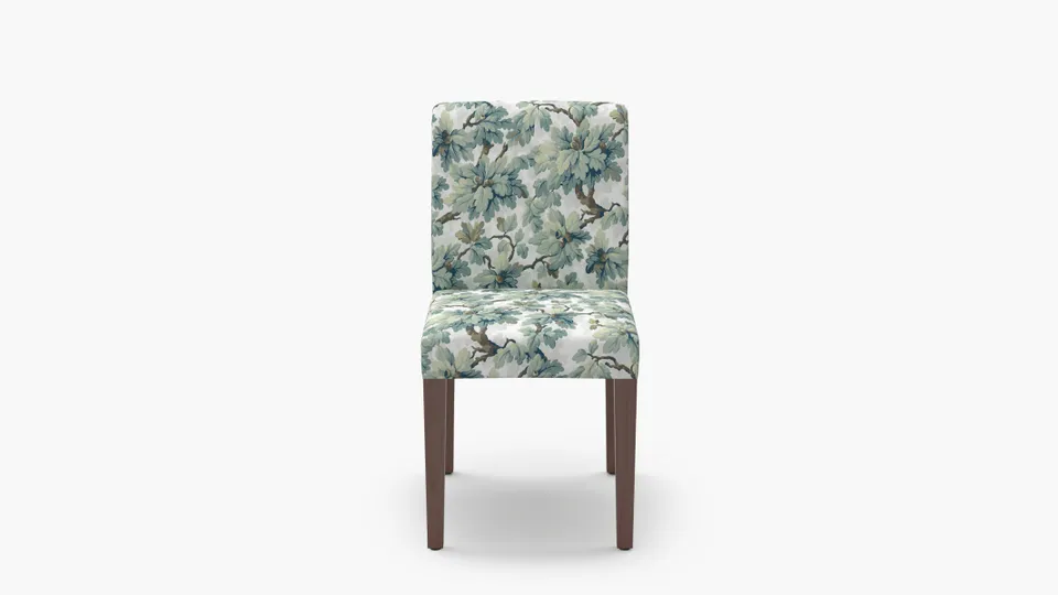 Signature Dining Chair, Sage Woodland, Walnut Square Tapered Leg