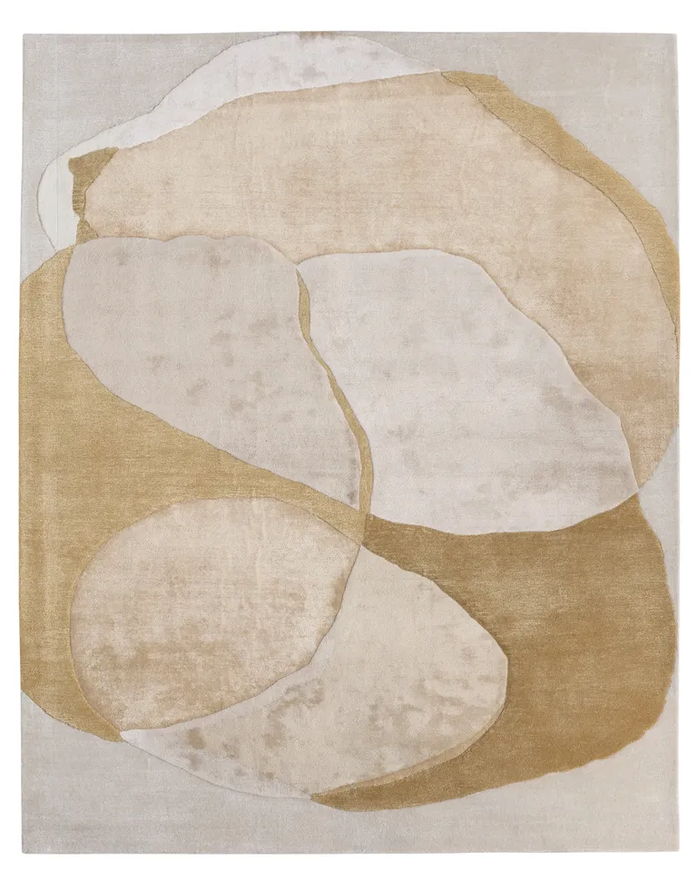 Elior LYD01 Tufted Abstract Ivory/Yellow Area Rug (8'X10')