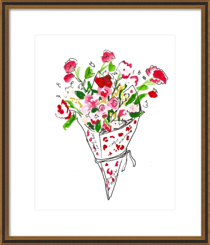 Bodega Flowers in Pink and Red by Larsen McDowell for Artfully Walls
