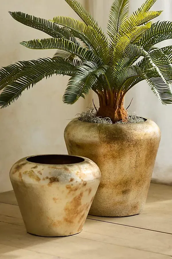 Golden Round Shoulder Taper Planter