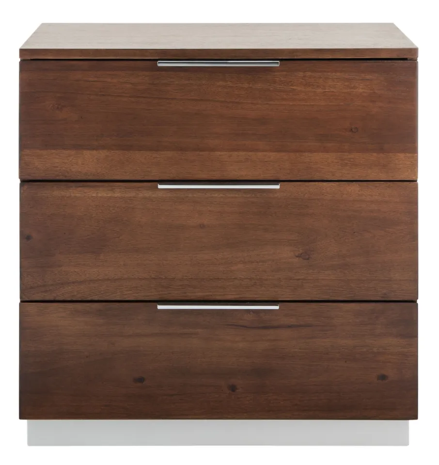 Brylin 3 Drawer Nightstand - Dark Walnut