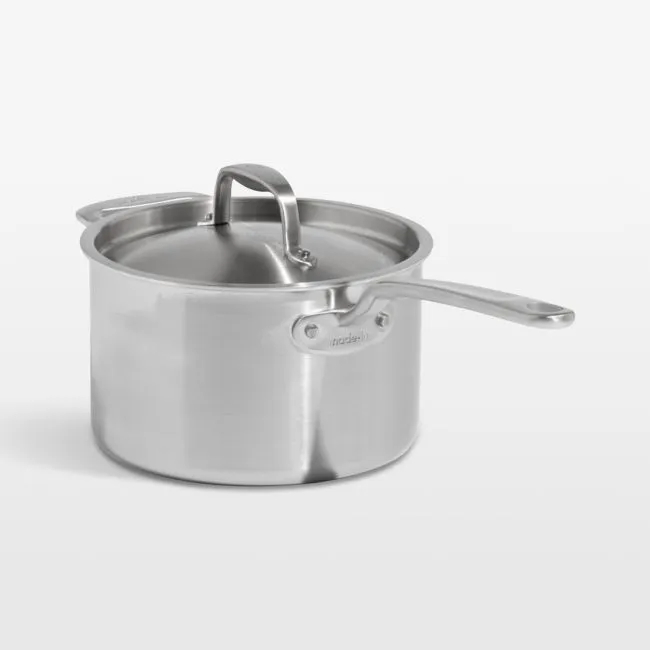 Made In CeramiClad™ Nonstick 4-Qt. Saucepan with Stainless Steel Hardware
