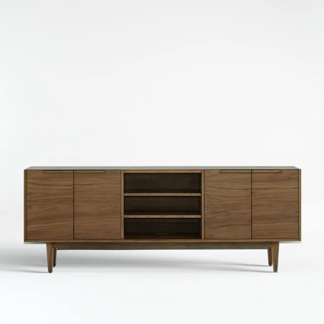 Tate 80" Walnut Storage Media Console