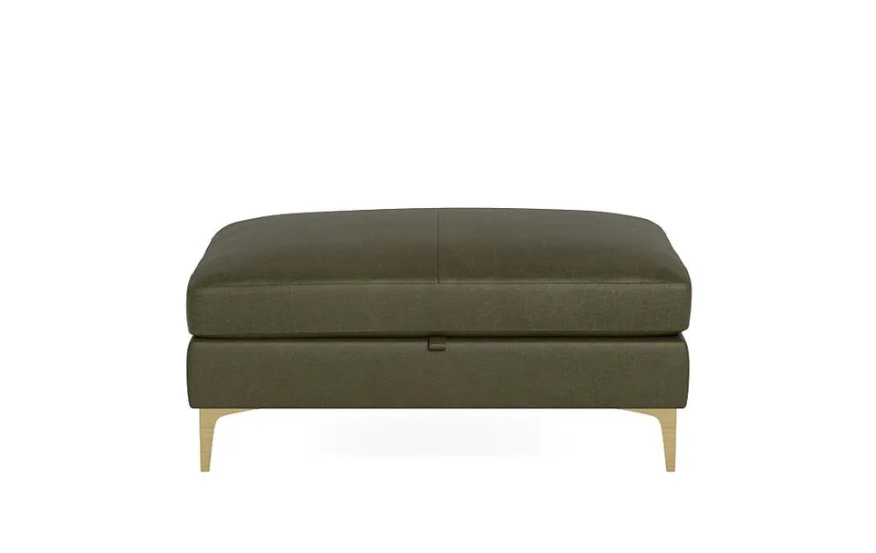 Sloan Leather Storage Ottoman