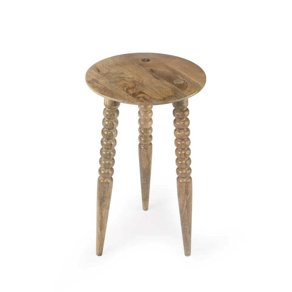 Fluornoy Natural Mango Side Table