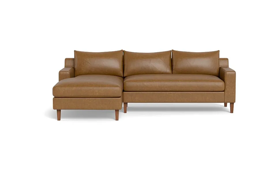 Sloan Leather Left Chaise Sectional