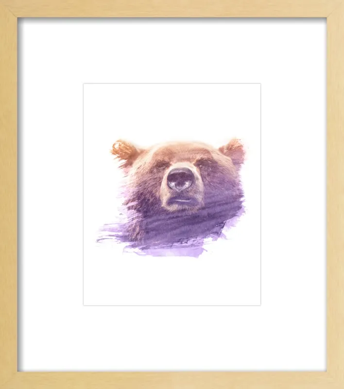 BEAR SUPERIMPOSED WATERCOLOR by Emiliano Deificus for Artfully Walls