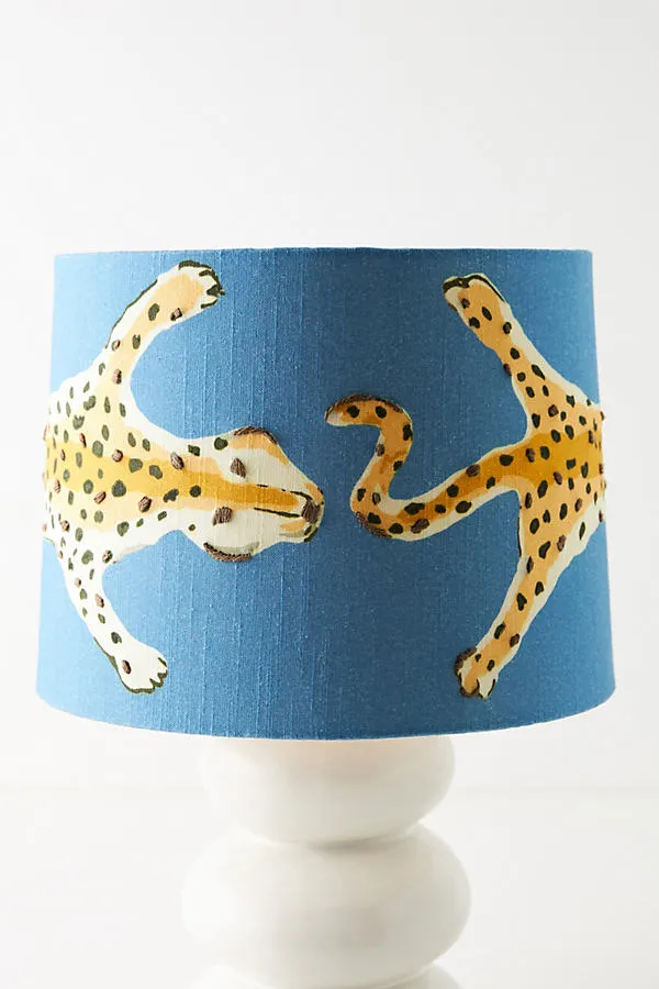 Dana Gibson for Soicher Marin Leopard Drum Lampshade