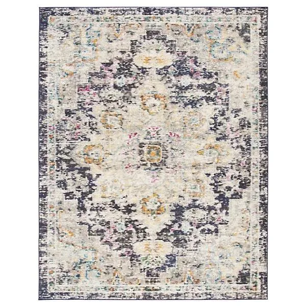 Madison Bay Distressed Medallion Bold Area Rug