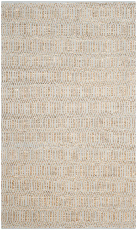 Arlo Home Hand Woven Area Rug, CAP822J, Silver/Natural,  5' X 8'